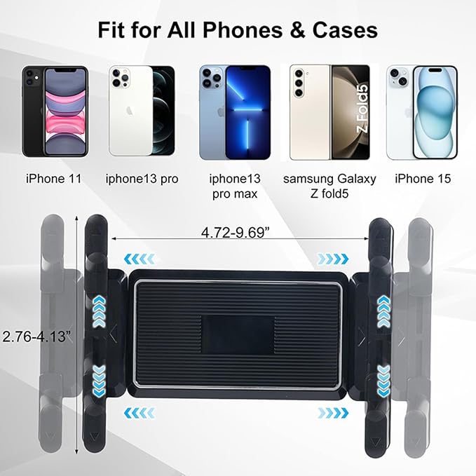 5 in 1 car Phone Holder, car Dashboard Windshield Phone Mount, Suitable for iPhone17 16 15 14 iPhone13 promax, Samsung Z Fold 7 6 5, All Smartphones