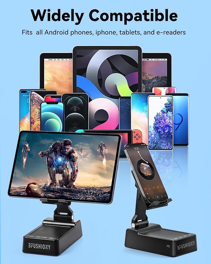 Father's Day Gifts for Dad, Birthday Gifts for Men Women, 4 in 1 Cell Phone Stand with Bluetooth Speaker, Hands-free Calling & AUX Mode(1 Pack)