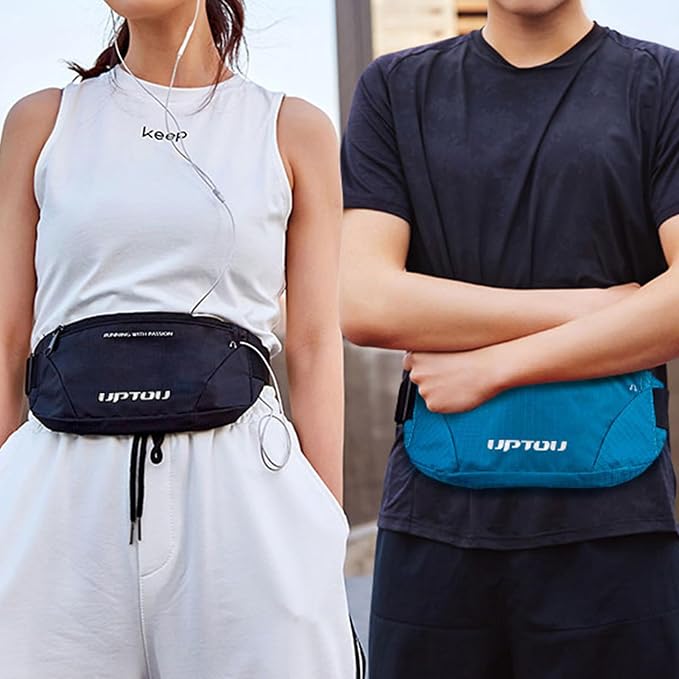 Fanny Pack for Men Women,waterproof Waist Bag Packs with Adjustable Strap, Slim Running Phone Holder Belt bag money belt for travel,Hiking,Workout,Running Gear Accessories(Gray)