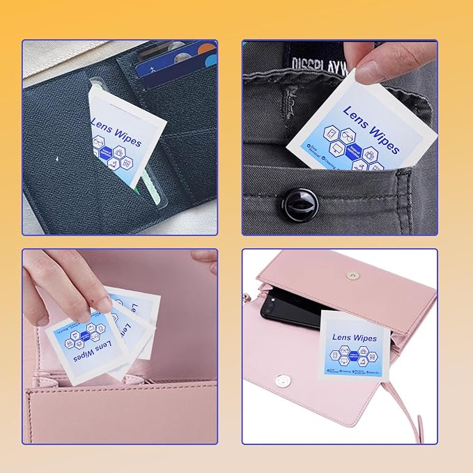 Lens Wipes for Eyeglasses,Eyeglass erasers are packed separately,Glasses cleaner for cleaning glasses, camera lenses, sunglasses, mobile phone screens, goggles, etc. (200 pieces)