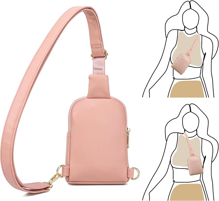INICAT Small Sling Bag for Women Everyday & Travel Crossbody Bags Lightweight Cross Body Purses Vegan Leather