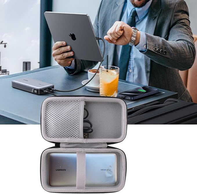 WERJIA Hard Case Compatible with UGREEN 145W Power Bank 25000mAh Portable Charger,for UGREEN 100W 20000mAh Power Bank (Box Only)