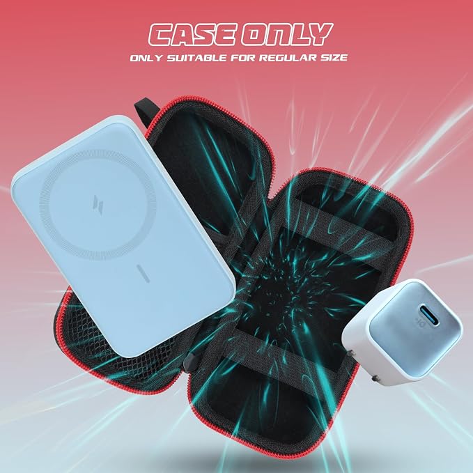 Case Compatible with Anker 621/622/633/321/324 Power Bank,Fit for Apple MagSafe Charger Battery Pack,Black(Case Only)
