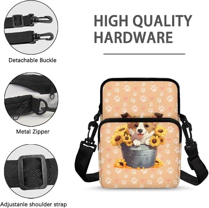 Men's Crossbody Bag, Small Cell Phone Wallet, Women's Shoulder Handbag, Travel Gym Bag