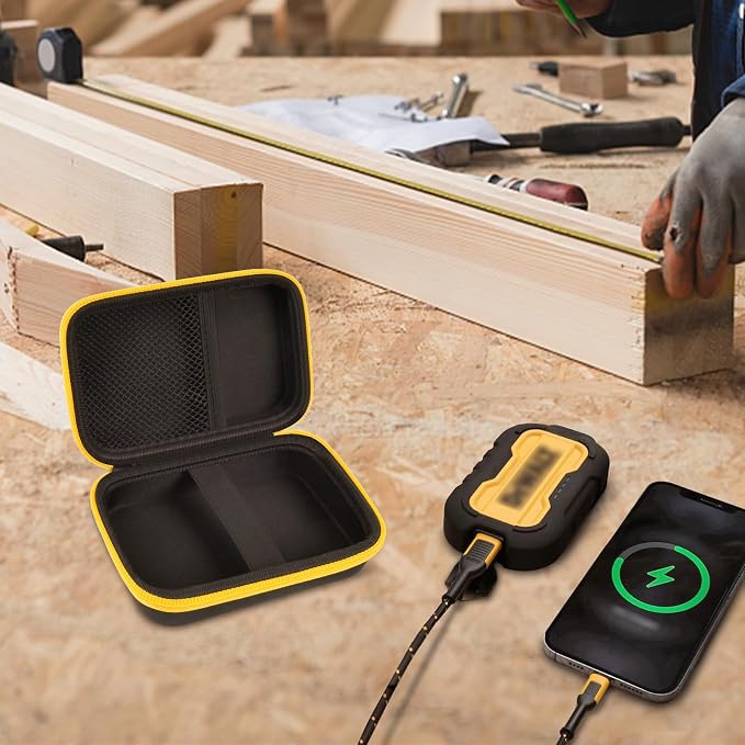 PAIYULE Case Compatible with DeWALT Powerbank 10000MAH/for Magnetic Power Bank 5,000mAh, Battery Charger Storage Holder Organizer, Power Bank Carrying Bag with Mesh Bag Fits for USB Cable (Box Only)