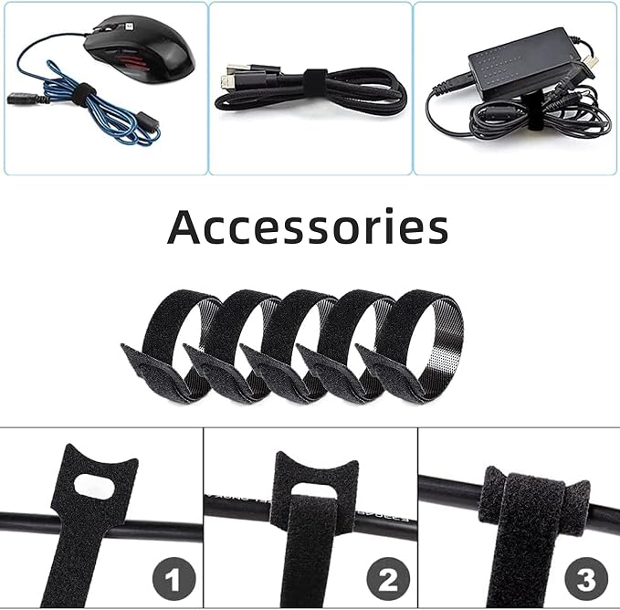 Electronics Organizer Travel Case Cord Cable Charger Organizer Bag Travel Accessories Essentials for Women Men Double Layers Tech Pouch with 5 Cable Ties for Phone Power Bank SD Card USB, Grey