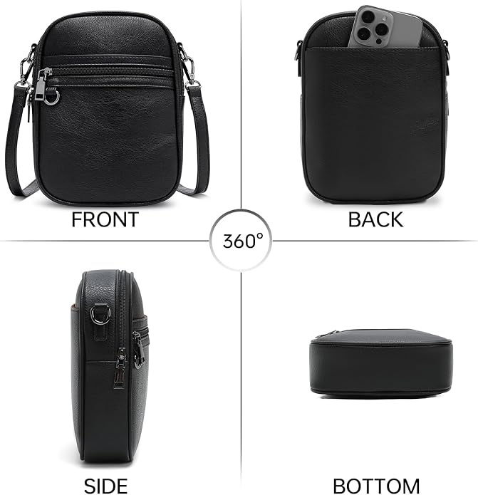 GEMIU Small Crossbody Bags for Women Trendy, Vegan Leather Cross Body Purse, Shoulder Cell Phone Purse with Built in Wallet