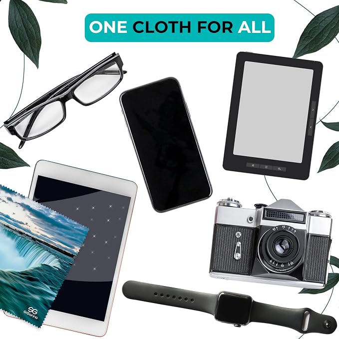 Microfiber Cleaning Cloth for Glasses - Eyeglass Cleaning Cloth - Lens Cleaning Cloth - Microfiber Glasses Cleaning Cloth for Phone, Screens, Camera Lens Cleaner - 6 pcs