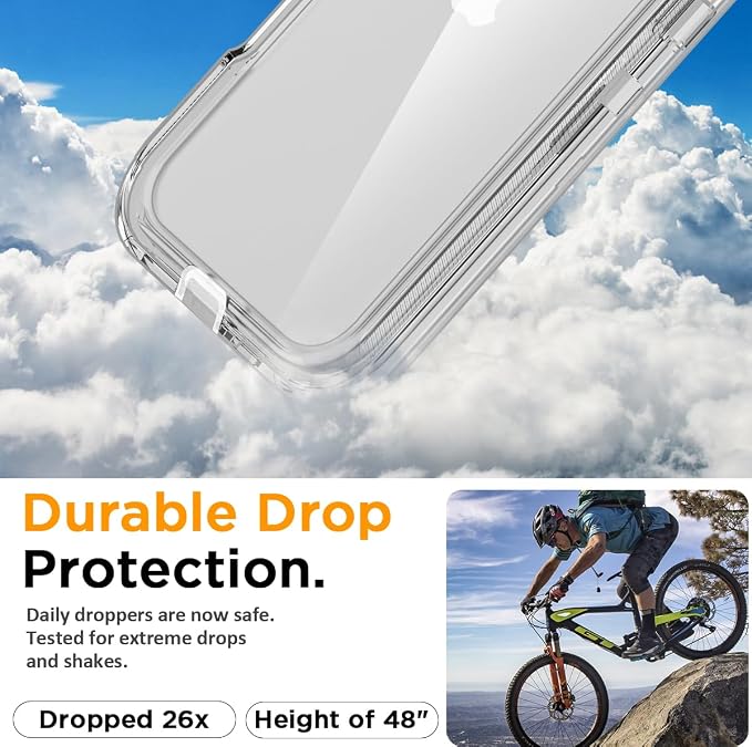 AICase for iPhone 16 Pro Max Case Clear 3 in 1 Heavy Duty Drop Protection Full Body Rugged Shockproof/Dust Proof 3-Layer Military Protective Tough Durable Cover for iPhone 16 Pro Max 6.9"_5
