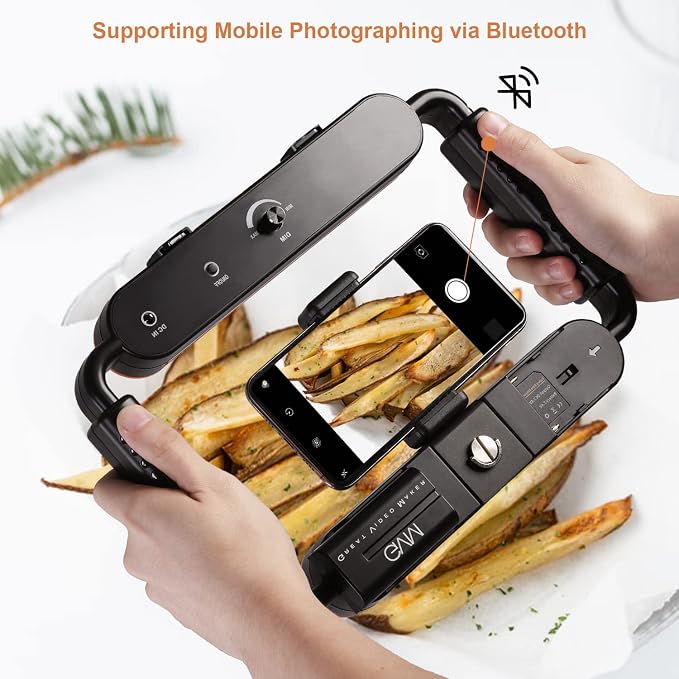 GVM Gimbal Stabilizer Phone Video Light Kit for Smartphone, Content Creator Kit, 5600K LED Equipment with Microphone &Tripod for Recording, Vlogging, Live Streaming, YouTube, TikTok