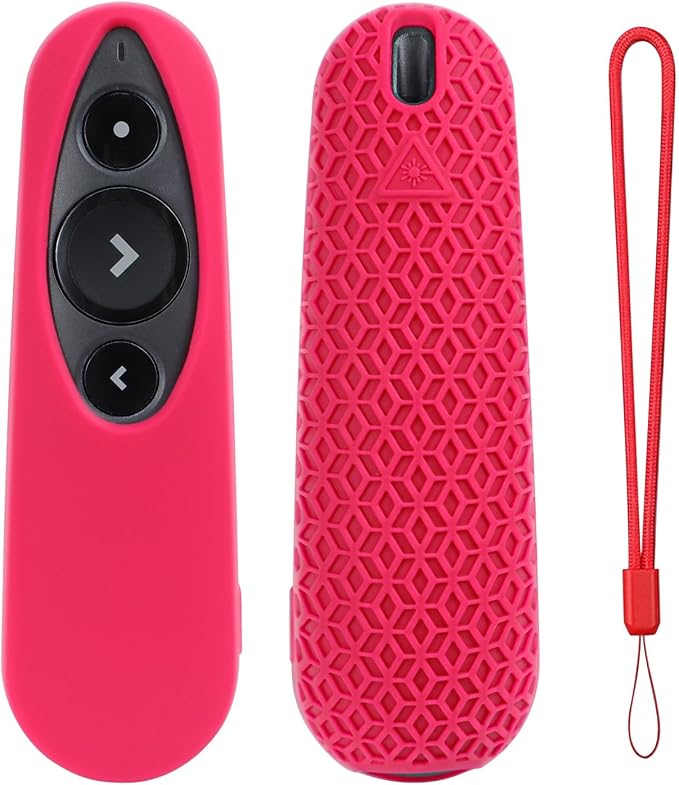 Remote Case for Logitech R500 Silicone Protective Cover for Wireless Presenter R500s (Magenta)