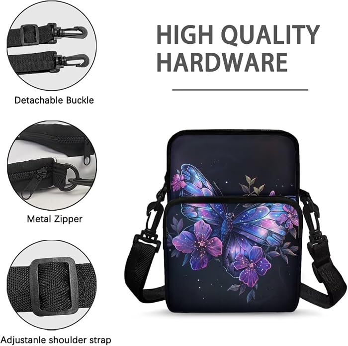 Men's Crossbody Bag, Small Cell Phone Wallet, Women's Shoulder Handbag, Travel Gym Bag