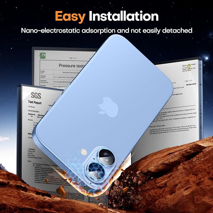 Jeluse Compatible with iPhone 17 Camera Lens Protector, Metal Aluminum Alloy Ultra Clarity Tempered Glass Camera Screen Protector