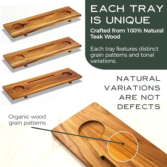 Teak Bathtub Tray for Tub 29” | Bath Tub Tray Wood for Small Tubs, Bath Tray for Tub, Bathtub Trays for Tub, Bath Table Tray for Home Spa | Fjord by JapandiSpirit