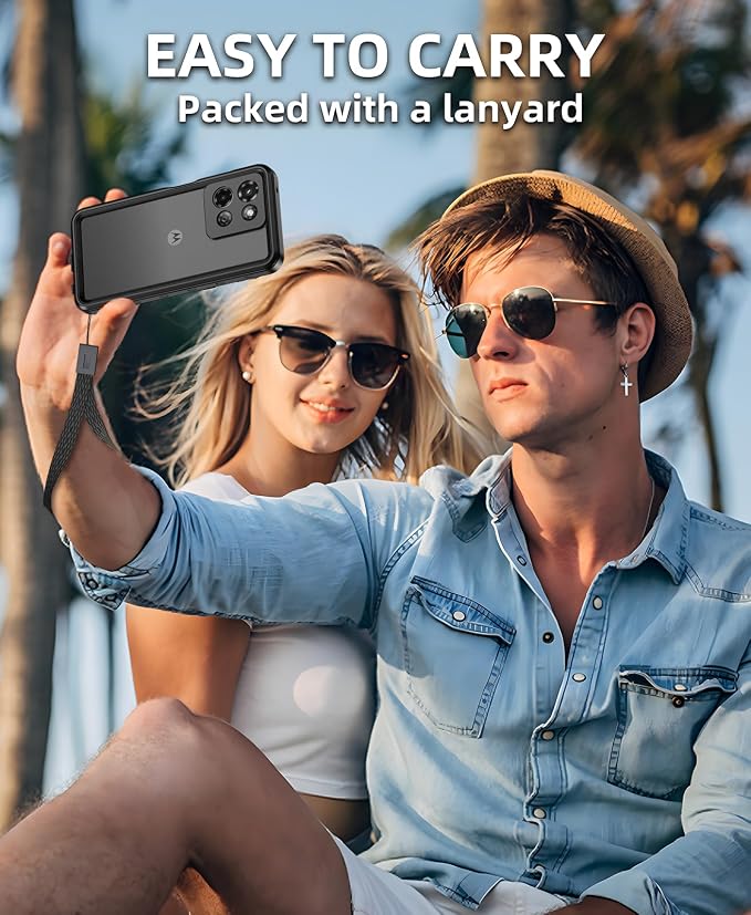 Beasyjoy for Moto G 5G 2025 Case Waterproof, IP68 Underwater with Built-in Screen Protector, Full Body Military Grade Shockproof Dustproof Protective Rugged Cover for Motorola G 5G 2025, Black