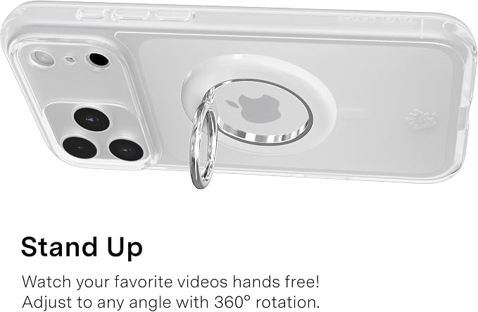 VELVET CAVIAR Compatible with MagSafe Phone Grip 2.0 | Cute Magnetic Ring Holder | Finger Loop Kickstand | Pop On Accessory for iPhone 17, 16, 15, 14, 13, 12 | White