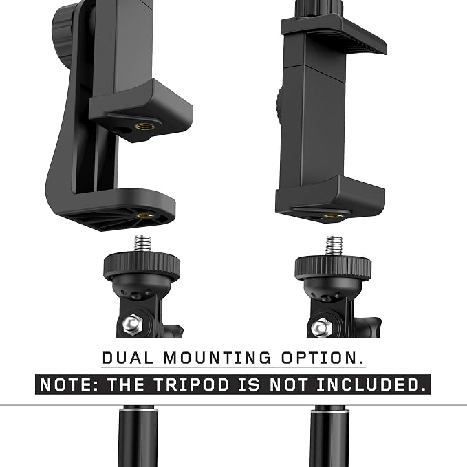Universal Phone Tripod Mount Adapter with Wireless Camera Remote , Cell Phone Holder with Adjustable Clamp for Selfie Stick Monopod Compatible with iPhone, Samsung and so on , Wrist Strap Included