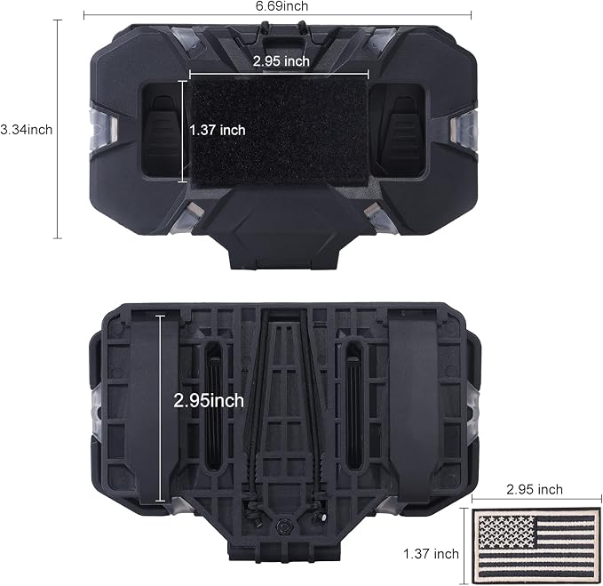Molle Phone Holder Universal Tactical Phone Holder for Tactical Plate Carrier Molle Vest Attachments Compatible with Screen Size 4.7"-6.7" Phones (Black)
