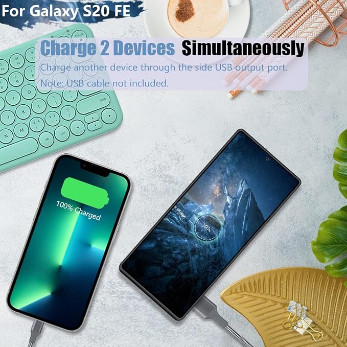 Battery Case for Samsung Galaxy S20 FE 5G, 5000mAh Rechargeable Extended Battery Charging Charger Case, Add 100% Extra Juice, Not Compatible with Galaxy S20 (6.5 inch) Black
