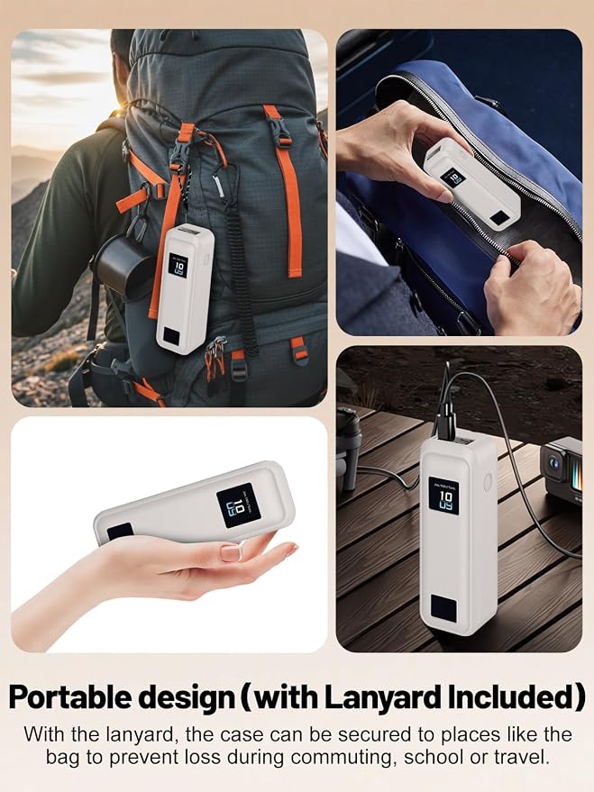 Silicone Protective Case Compatible with Anker Prime Power Bank 20,100mAh 3-Port Portable Charger, Full-Body Protective Cover with Precise Cutouts, Shockproof & Scratch-Resistant Sleeve (Grey)