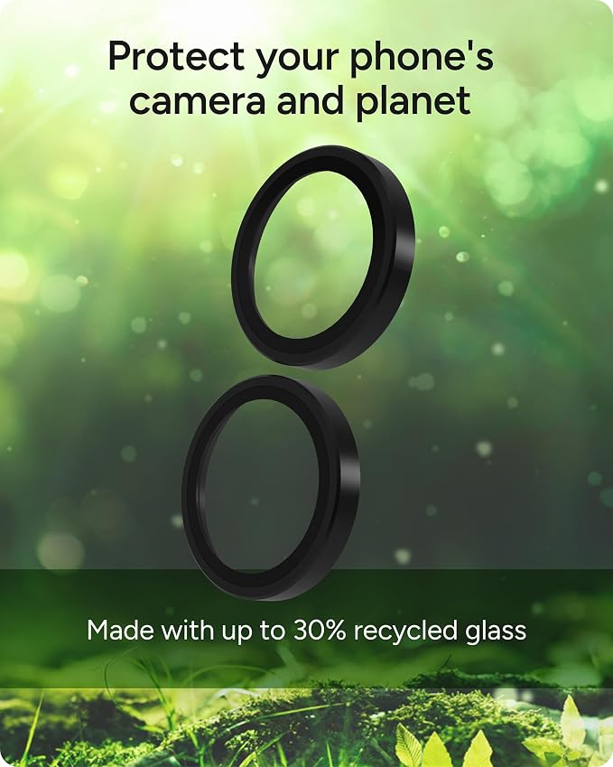 ZAGG Glass Elite Anti-Reflective Samsung Galaxy S25 Edge Camera Lens Protector – Anti-Glare Technology, Maximum Impact & Scratch Resistance, Smudge-Free Surface, Recycled Materials