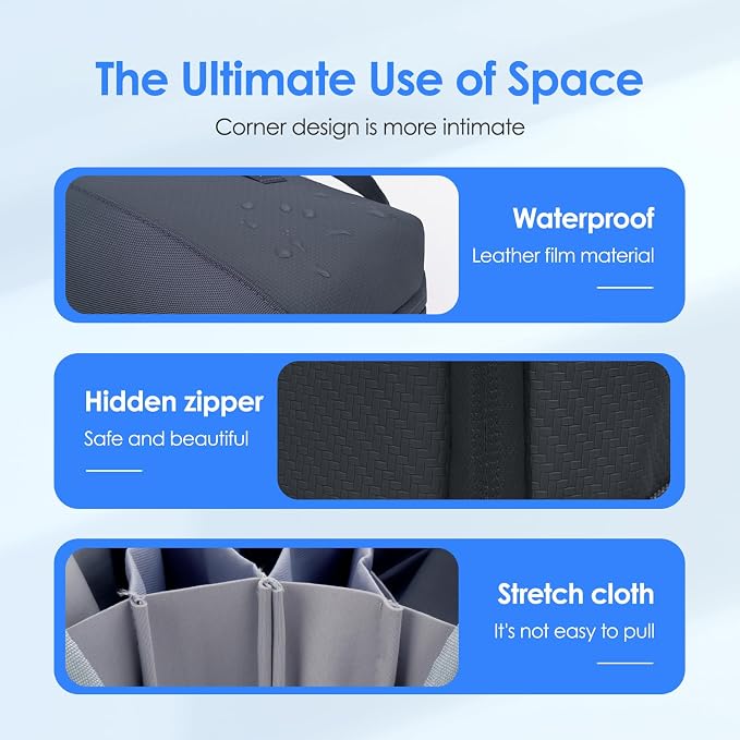 LENTION Premium Waterproof Electronics Organizer Travel Bag with Handle | Large Multi-Compartment Carry Case Fits Tablet, Chargers, Cables, Airpods & Hard Drives to Organize Small Tech Accessories
