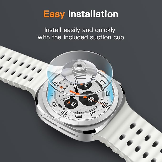 JETech Screen Protector for Galaxy Watch Ultra/6 Classic 47mm, 3-Pack | Tempered Glass Protection, HD Clear, Anti-Scratch Design