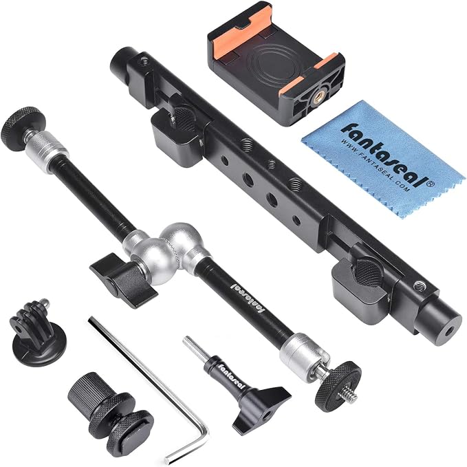 Heavy Duty DSLR Mirrorless Camera Action Camcorder Phone Car Headrest Mount Driver Cab Video Recording Holder w/Magic Arm Expansion Kit for GoPro Canon Nikon Sony iPhone Vlogging Rig