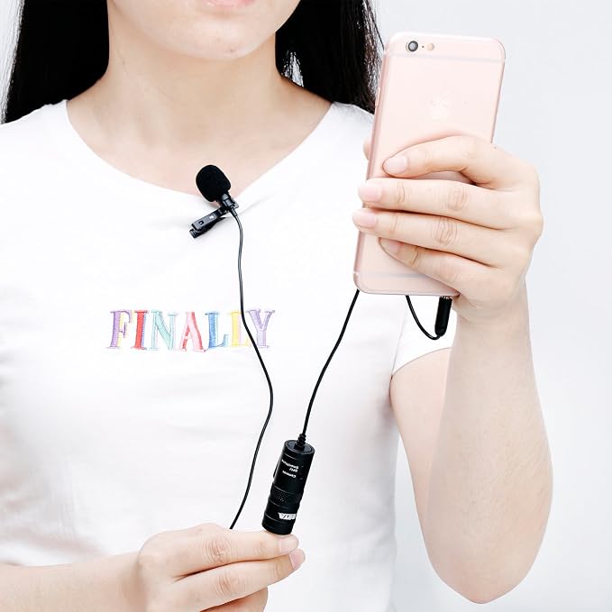 BOYA by M1 Collar Microphone for Smartphones Canon Nikon DSLR Cameras Camcorders Audio Recorder PC