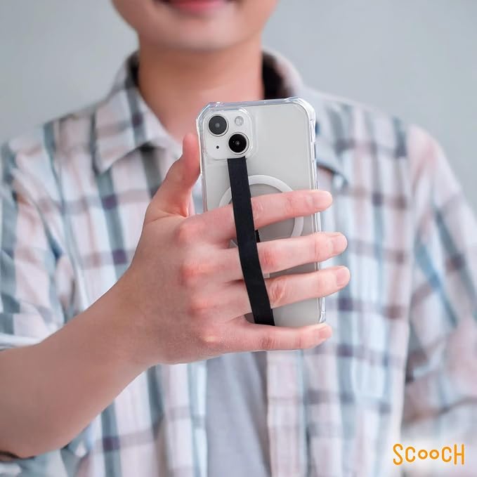 Scooch Bandmate, Elastic Flexible Phone Strap, Universal Slim Hand Finger Grip, Non-Slip Cell Phone Holder, Fits All Phone Cases, 5 Pack