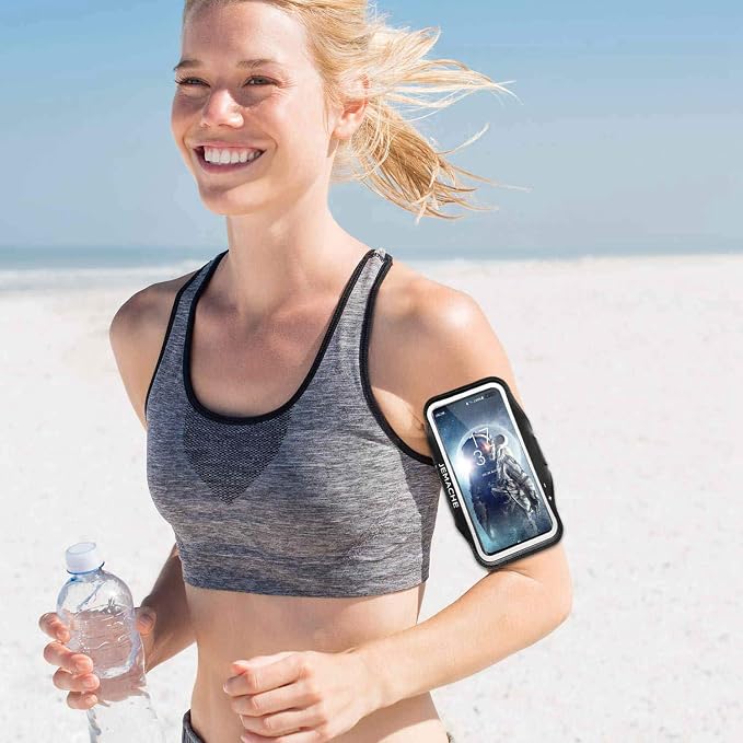 JEMACHE Armband for Samsung Galaxy S25 S24 S23 S22 S21, Gym Workouts Running Phone Arm Band Fits Otterbox Defender Case