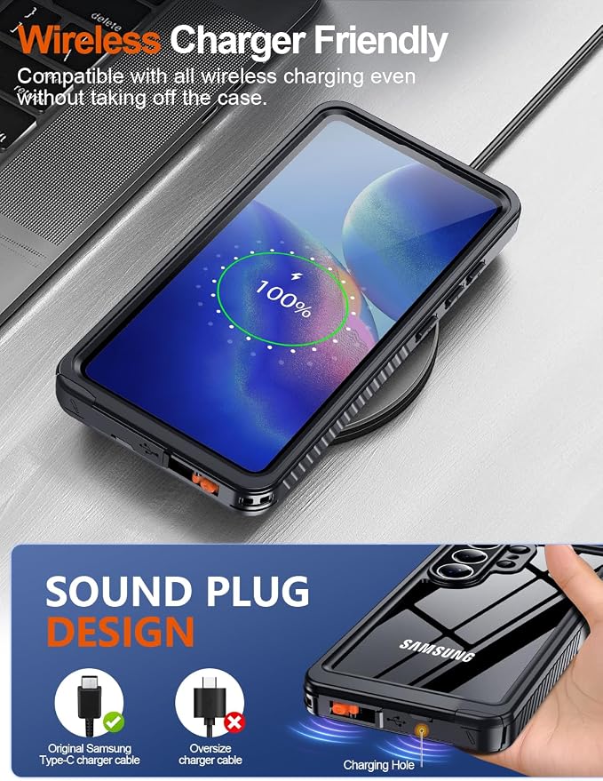 MOZOTER Designed for Samsung Galaxy S26 Ultra Case Waterproof, Military Shockproof Full Body Cover with Built-in Screen & Lens Protector, IP68 Underwater Protection for S26 Ultra 6.9" Black