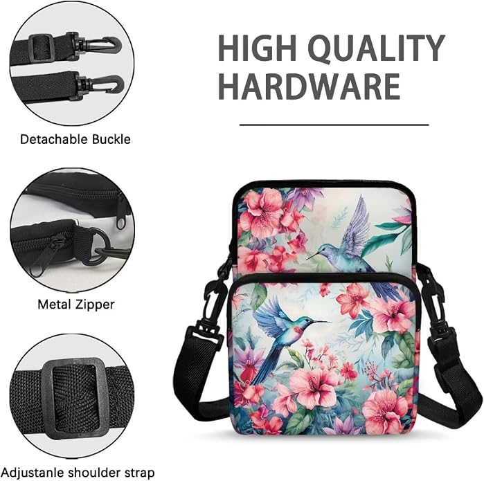 Men's Crossbody Bag, Small Cell Phone Wallet, Women's Shoulder Handbag, Travel Gym Bag