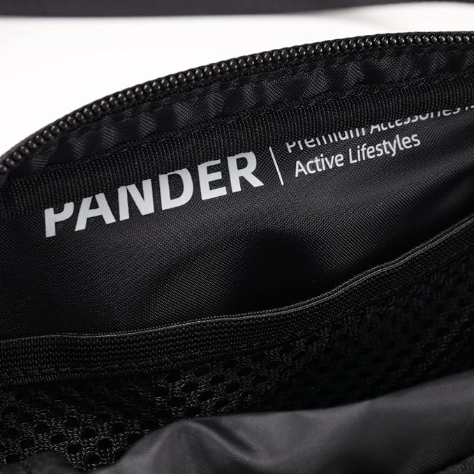 Pander Mini Belt Bag – Ultra Compact, Fits 6.7” Phone, Lipstick, Earbuds, Essentials, Small Crossbody Waist Purse, Black Onyx