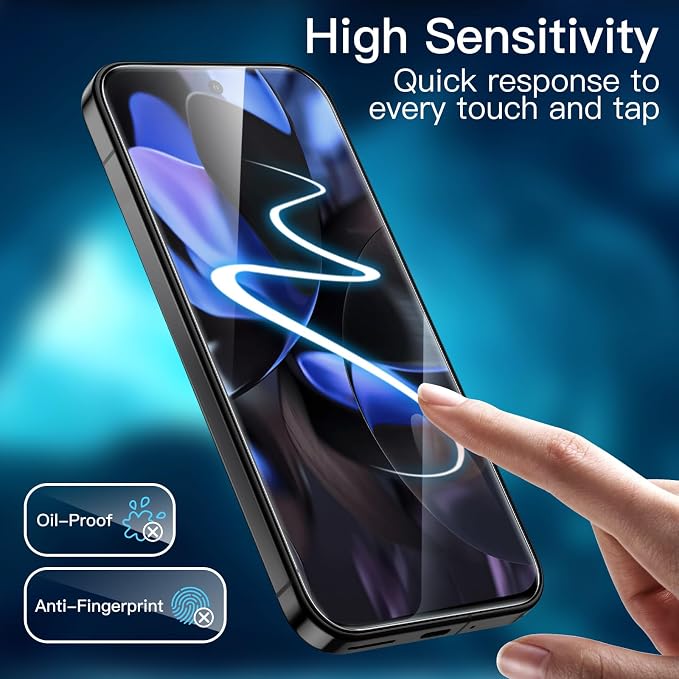 JETech Screen Protector for Google Pixel 9 Pro, 2+2 Pack | with Camera Lens Protector, HD Clear Tempered Glass, Anti-Scratch Protection, Easy Installation Tool