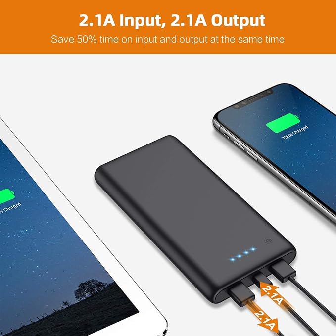 Portable Charger Power Bank 25800mAh,5V/3A Fast Charging Portable Phone Charger,3 USB Ports External Battery Pack Backup Travel Camping Essential for iPhone 17/16/15/14,Samsung Galaxy Android iPad etc