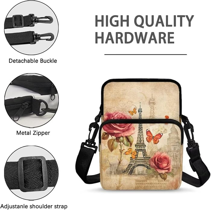 Men's Crossbody Bag, Small Cell Phone Wallet, Women's Shoulder Handbag, Travel Gym Bag