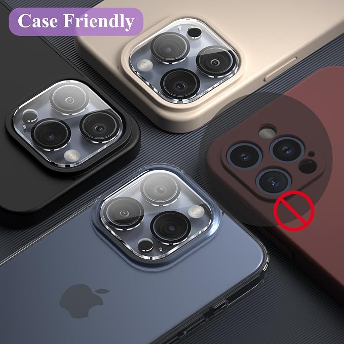 YWXTW [5 Pack Designed for iPhone 15 Pro Max Camera Lens Protector, for iPhone 15 Pro Camera Lens Protector, Night Shooting Mode, Anti Scratch HD Clear 9H Hardness Tempered Glass