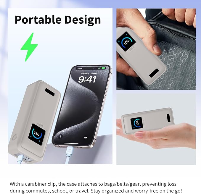Case for Anker Prime Power Bank(26250mAh 300W)– Soft Silicone Protective Cover Compatible with Prime Power Bank(26250mAh 300W),Shockproof Anti-Scratch Slim Fit Case,Gray