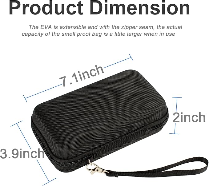 EVA Hard Shell Cable Organizer Travel Case for Cords & Chargers | Shockproof Water Resistant Portable Pouch, Mesh Pocket & Elastic Loops, Fits Power Bank, Cables, Earbuds, for Commute, Travel