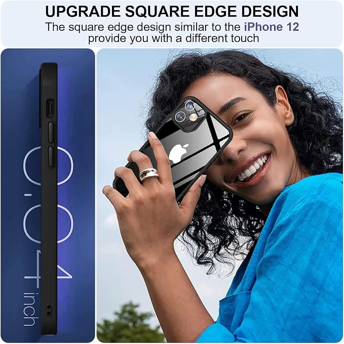 Hualele for iPhone 12 Mini Case Waterproof, Built in Lens & Screen Protector Rugged Full Body Protective Military Grade Drop Protection IP68 Underwater Cover Case for iPhone 12 Mini 5.4inch Black