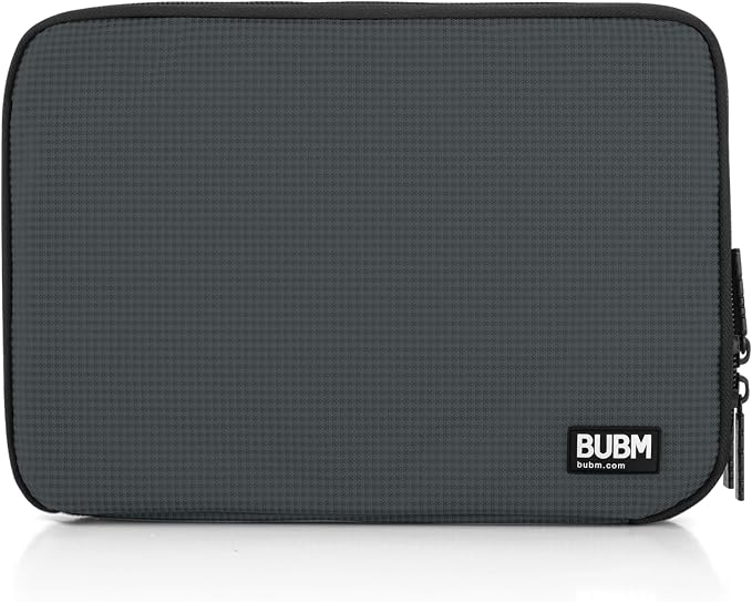 BUBM Double Layer Electronic Accessories Organizer, Travel Gear Bag for Cables, USB Flash Drive, Plug and More, Perfect Size Fits for iPad mini (Medium, Gray) | Travel Gadget Bag for Cables, USB Flash Drive, Plug and More, Perfect Size Fits for iPad Mini