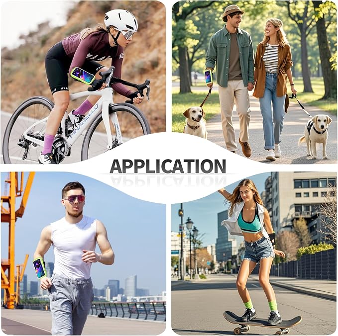 Wrist Phone Holder for Running, Forearm Armbands, Running Armband with Card Slot for iPhone Pro Max Plus (16/15/14/13/12/11/X/XR), for Galaxy S24/S10, Wristband Up to 7.0'' Phone