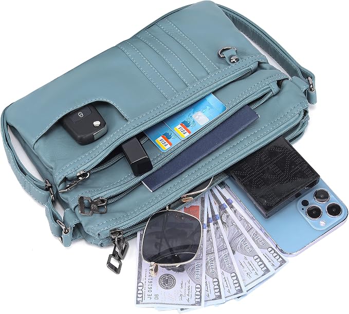MINICAT Multiple Pockets Small Crossbody Purse Cell Phone Purse Shoulder Bags for Women Cross Body Bag for Woman