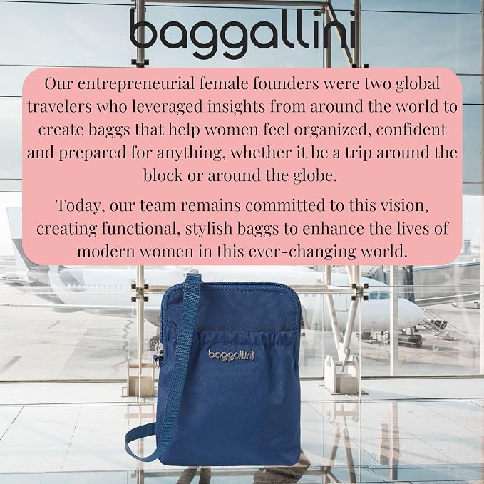 Baggallini Bryant Pouch Small Crossbody Bag for Women - Phone Purse with Crossbody Strap - Lightweight Crossbody Pouch