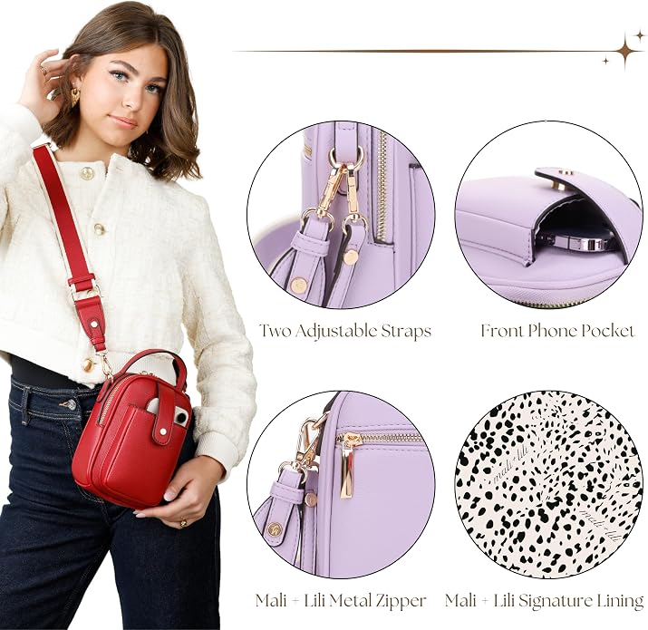 Mali+Lili Gail Vegan Leather Multi Compartment Crossbody Bag