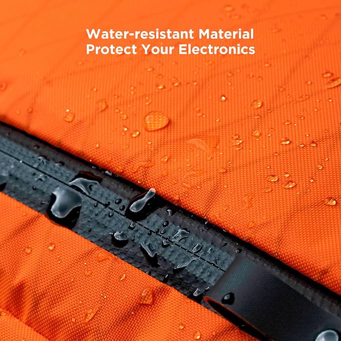 ALPAKA Elements Tech Case Tech Pouch 2.1L Cable Bag Hot Orange X-Pac RVX21 | Weatherproof Fabric, YKK Aquaguard Zipper, Detachable Shoulder Strap, Ideal for Electronics & Accessories, Daily Work Travel