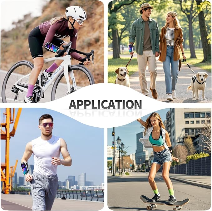 Wristband Phone Holder for Running, Forearm Armbands, Running Armband with Card Slot for iPhone Pro Max Plus (16/15/14/13/12/11/X/XR), for Galaxy S24/S10, Cell Phone Holder Up to 7.0'' Phone