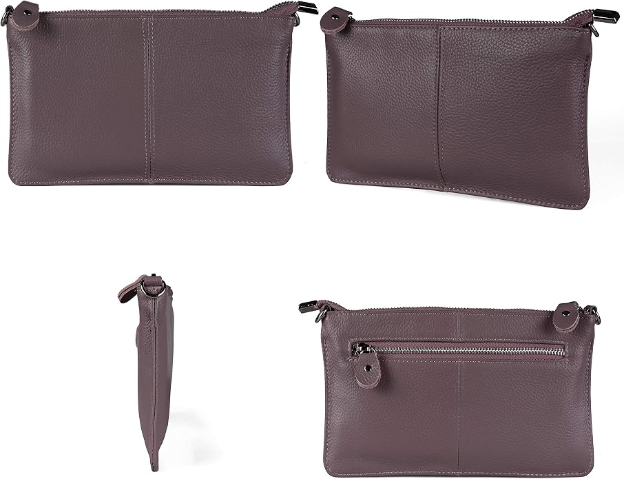 befen Genuine Leather Wristlet Clutch Wallet Purses Small Crossbody Bags for Women with RFID Blocking Card Slots