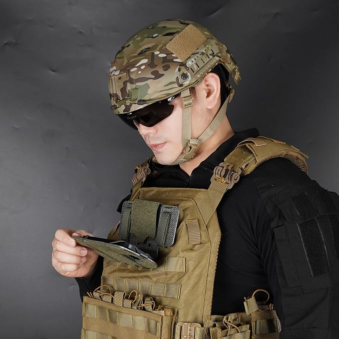 Tactical Phone Holder,Plate Carrier Phone Mount Not Block the Phone Camera Molle Phone Holder for Hunting,Duty,Hiking